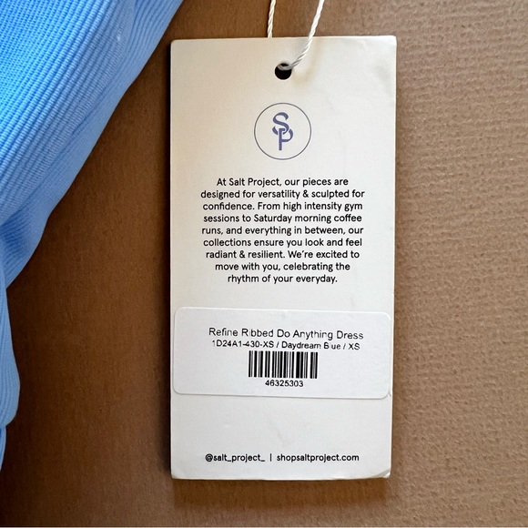 Salt Project Ribbed Blue Do Anything Active Dress - Picture 5 of 16